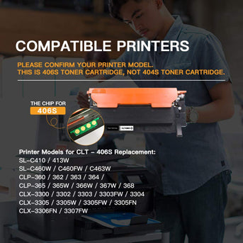 Compatible Toner Cartridge Samsung CLT-K406S 1 Pack E-Z Ink