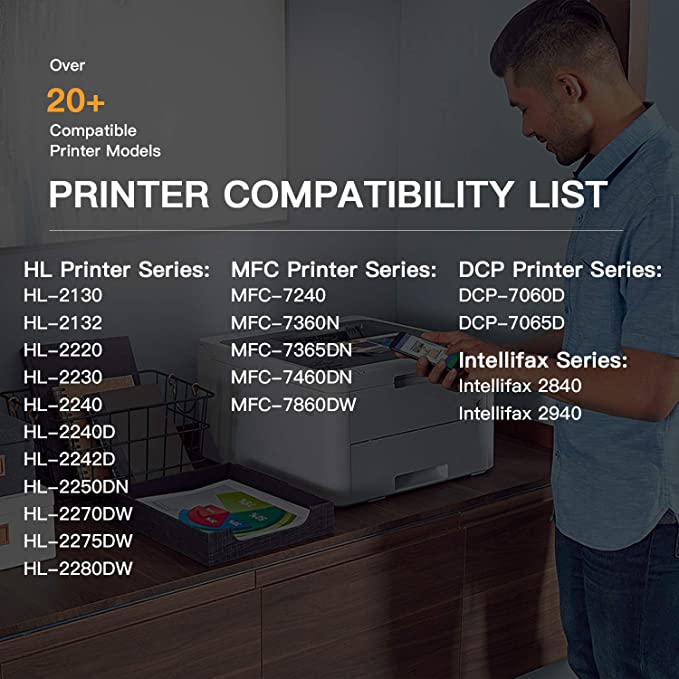 Compatible Toner Cartridge Brother TN450 TN420 High Yield 3 Pack E-Z Ink