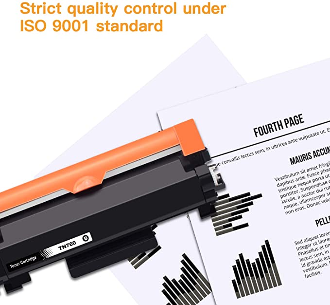 Compatible Toner Cartridge Brother TN760 TN 760 TN730 with Chip 4 Pack E-Z Ink
