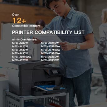 Compatible Ink Cartridge Brother LC-75 XL LC75 XL LC-71 XL LC71XL High Yield 4 Pack E-Z Ink