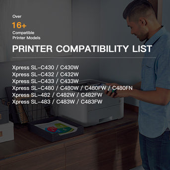 Compatible Toner Cartridge Samsung 404 404S CLT-K404S CLT-C404S CLT-M404S CLT-Y404S 4 Pack E-Z Ink