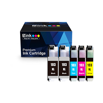 Compatible Ink Cartridge Brother LC103 High Yield  B-C-M-Y Combo Pack 5 Pack E-Z Ink