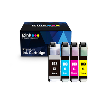 Compatible Ink Cartridge Brother LC103 High Yield B-C-M-Y Combo Pack 4 Pack E-Z Ink