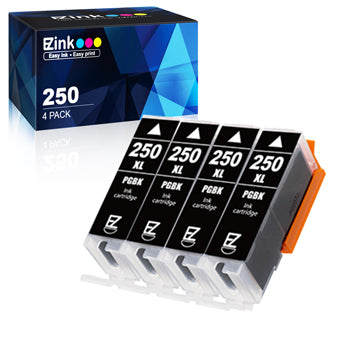 Compatible Ink Cartridge Canon PGI-250XL 250 XL High Yield 4 Pack E-Z Ink