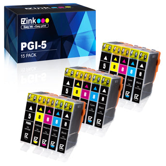 Compatible Ink Cartridge Canon PGI-5 CLI-8 15 Pack E-Z Ink