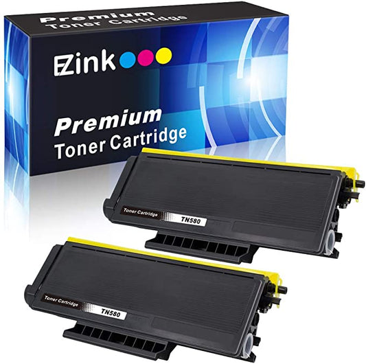 Compatible Toner Cartridge Brother TN580 TN650 TN550 TN620 High Yield 2 Pack E-Z Ink