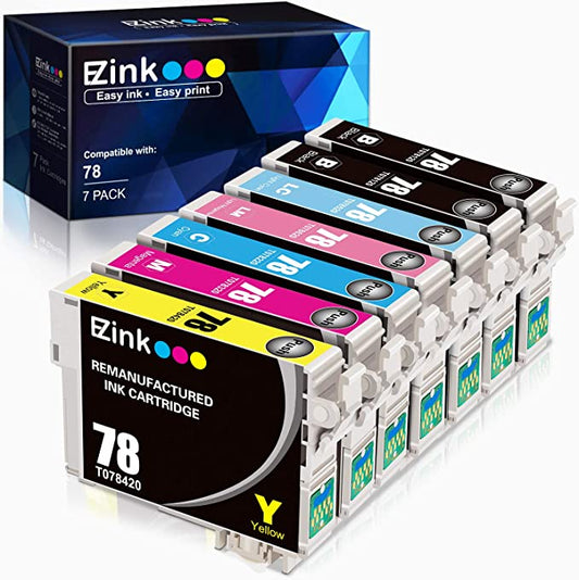 Remanufactured Ink Cartridge Epson 78 T078 7 Pack E-Z Ink