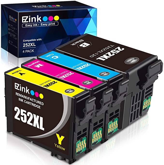 Hervervaardigde Inkpatroon Epson 252XL T252 T252XL120 4-Pak