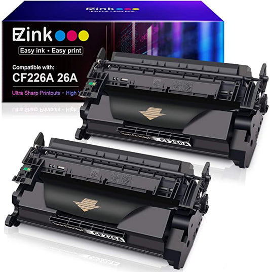 Compatible Toner Cartridge HP 26A CF226A 26X CF226X 2 Pack E-Z Ink
