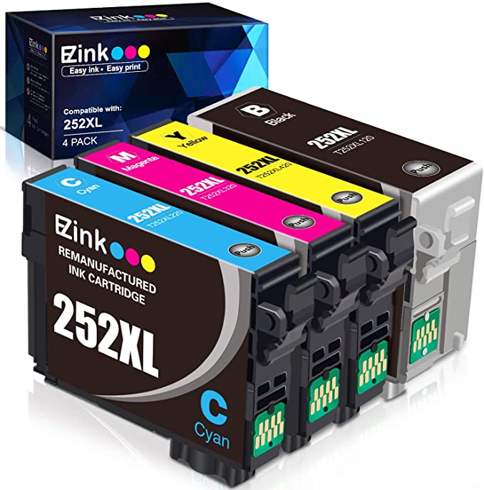 Hervervaardigde Inkpatroon Epson 252XL 252 XL T252 T252XL120 4 Pak