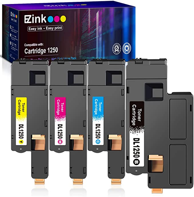 Compatible Toner Cartridge Dell 1250 810WH C5GC3 XMX5D WM2JC 4 Pack E-Z Ink
