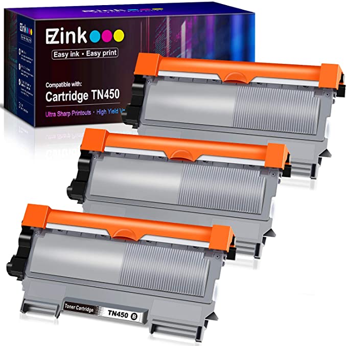 Compatible Toner Cartridge Brother TN450 TN420 High Yield 3 Pack E-Z Ink