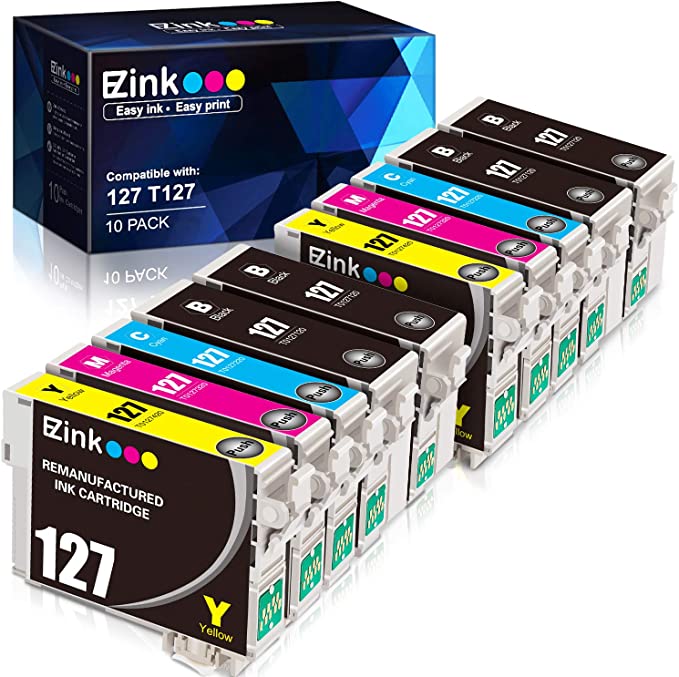 Remanufactured Ink Cartridge Epson 127 T127 10Pack E-Z Ink