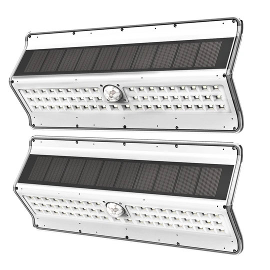 EZBASICS Solar Lights Outdoor 56 LED, White Shape, 2 Pack ezbasics