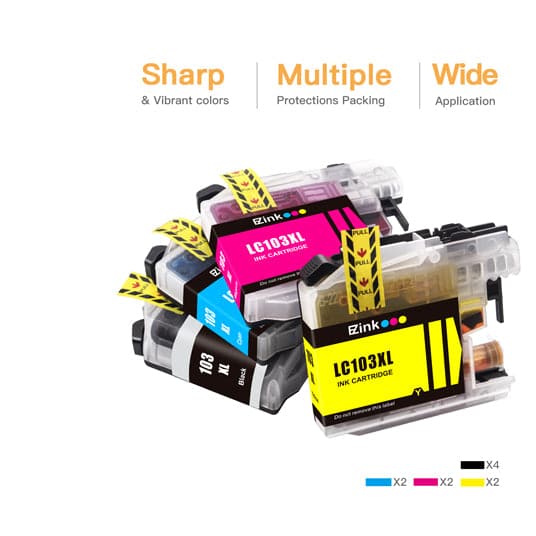 Compatible Ink Cartridge  Brother LC-103XL LC103XL LC103 XL LC103BK LC103C LC103M LC103Y 10 Pack E-Z Ink