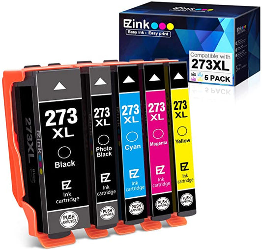 Remanufactured Ink Cartridge Epson 273XL T273XL 5 Pack E-Z Ink