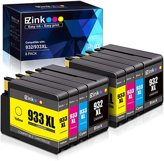 Compatible Ink Cartridge HP 932XL 933XL 932 XL 933 XL 8 Pack E-Z Ink
