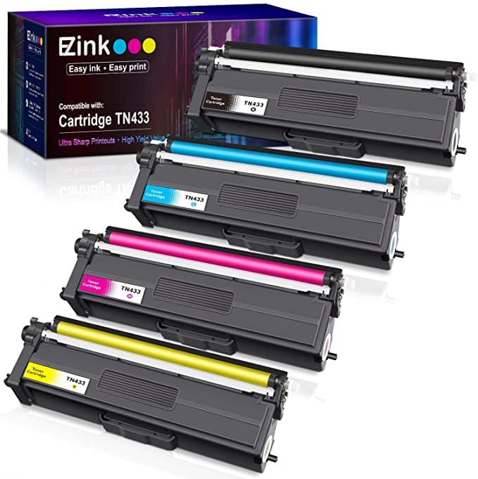 Compatible Toner Cartridge Brother TN-433 TN433 TN433bk TN431 4 Pack E-Z Ink