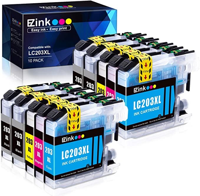 Compatible Ink Cartridge Brother LC203XL LC203 XL 10 Pack E-Z Ink