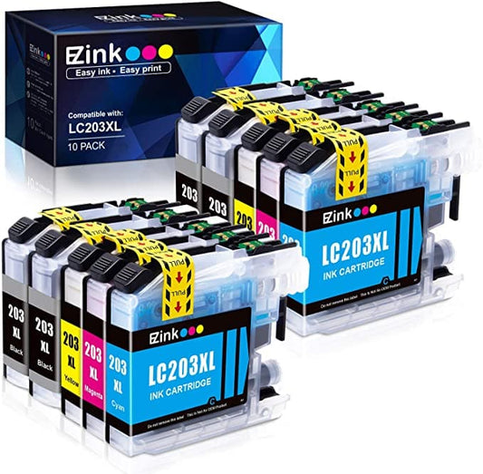 Compatible Ink Cartridge Brother LC203XL LC203 XL 10 Pack E-Z Ink