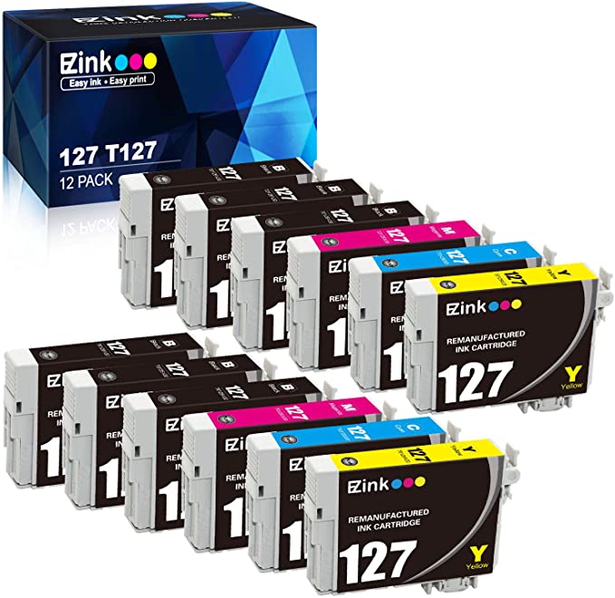 Remanufactured Ink Cartridge Epson 127 T127 12 Pack E-Z Ink