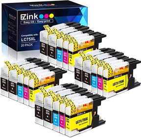 Versoenbare Inkpatroon Brother LC-75 XL Hoë Opbrengs 20 Pak