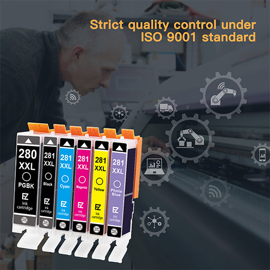 Compatible Ink Cartridge Canon PGI-280XXL CLI-281XXL PGI 280 XXL CLI 281 XXL 6 Pack E-Z Ink