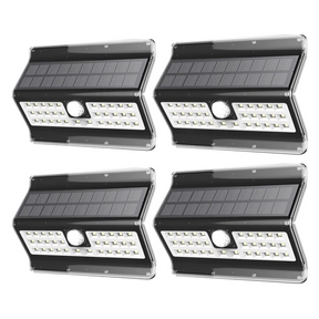 EZBASICS Solar Lights Outdoor 32 LED, Black Shape, 4 Pack