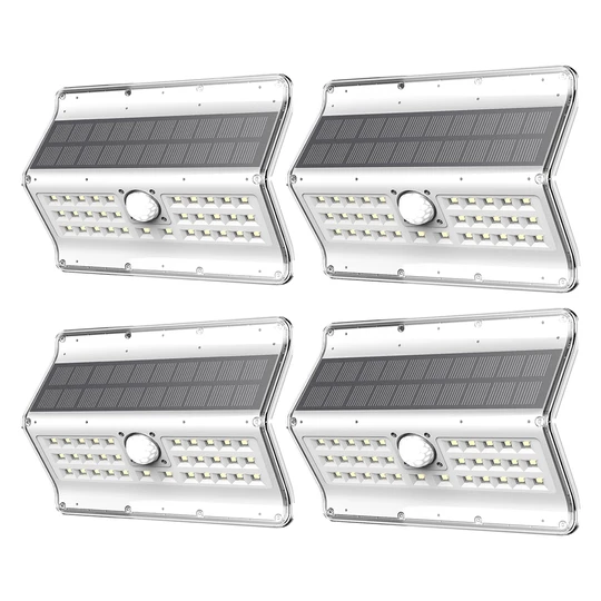 EZBASICS Solar Lights Outdoor 32 LED, White shape, 4 Pack