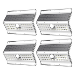 EZBASICS Solar Lights Outdoor 32 LED, White shape, 4 Pack