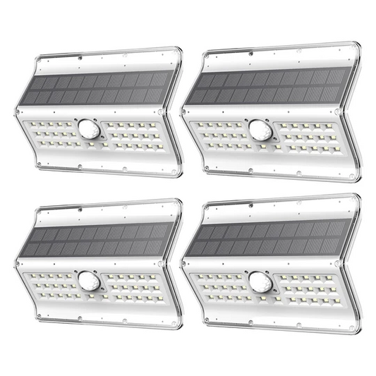 EZBASICS Solar Lights Outdoor 32 LED, White shape, 4 Pack ezbasics