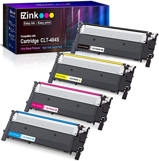 Compatible Toner Cartridge Samsung 404S CLT-404S CLT-K404S CLT-C404S CLT-M404S CLT-Y404S 4 Pack E-Z Ink