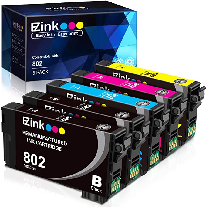 Hervervaardigde Inkpatroon Epson 802XL 802 T802XL T802 5-Pak