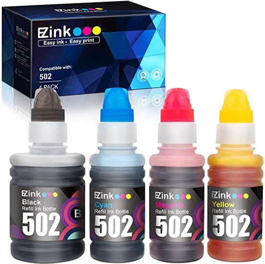 Compatible Ink Bottle Epson 502 T502 High Yield 4 Pack E-Z Ink