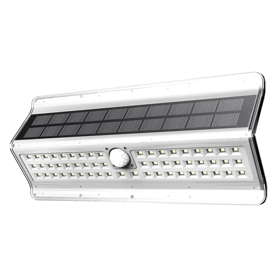 EZBASICS Solar Motion Sensor Light Outdoor, 56 LED, White Shape, 1 Pack ezbasics