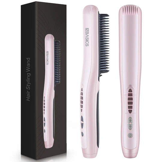 EZBASICS Hair Straightener Brush KD388C (Pink)