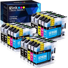 Versoenbare Inkpatroon Brother LC-103XL LC103XL LC103 XL 101XL LC101 LC 101 15 Pak