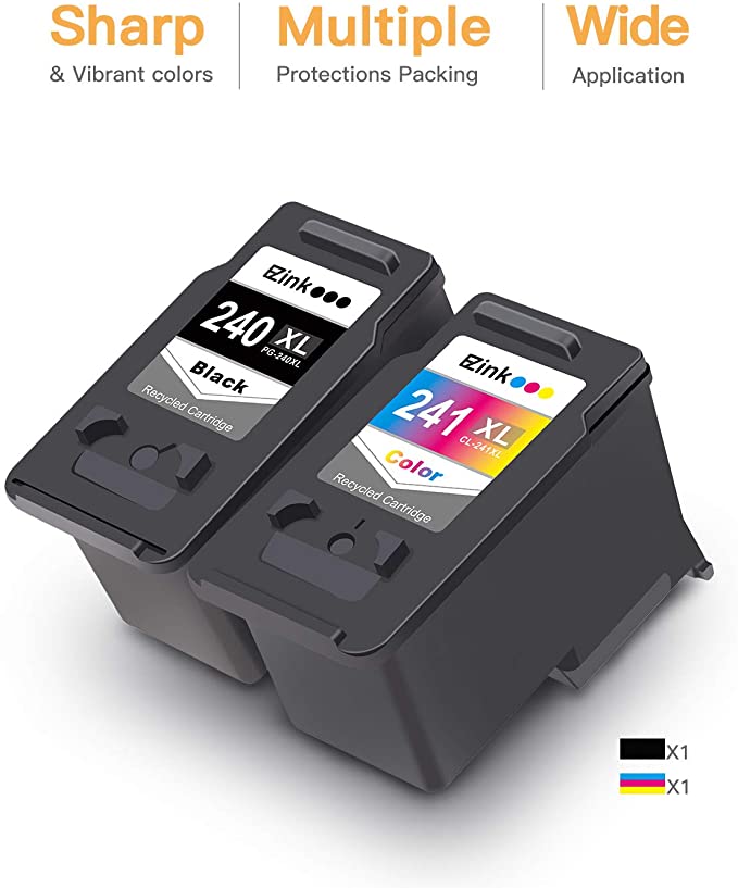 Remanufactured Ink  Cartridge Canon 240 240XL 241 241XL PG-240XL CL-241XL E-Z Ink