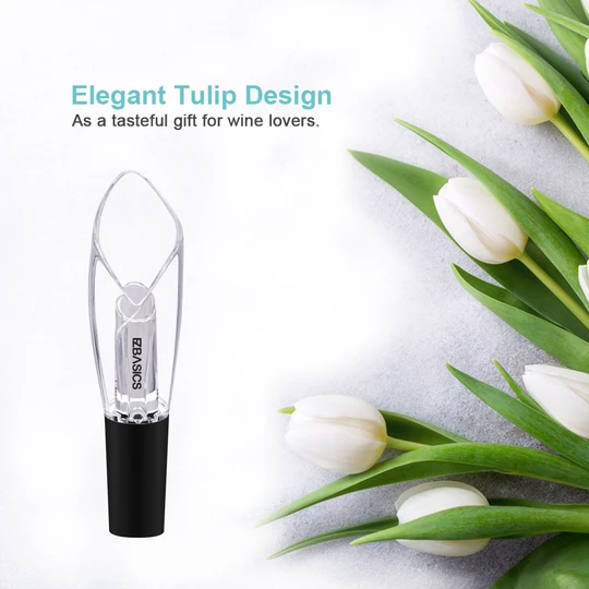 EZBASICS Wine Aerator Pourer, Tulip Design ezbasics