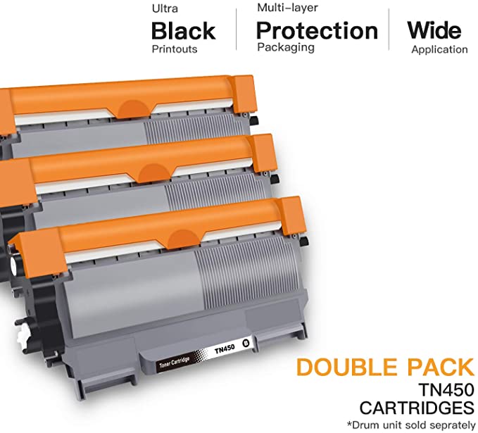 Compatible Toner Cartridge Brother TN450 TN420 High Yield 3 Pack E-Z Ink