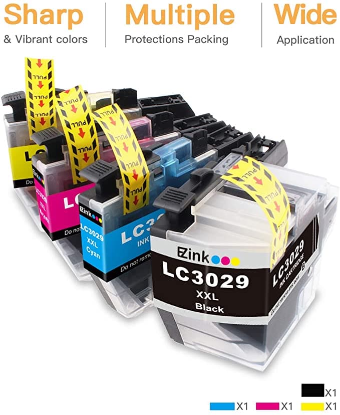 Compatible Ink Cartridge Brother LC3029 XXL LC3029BK LC 3029 4 Pack E-Z Ink
