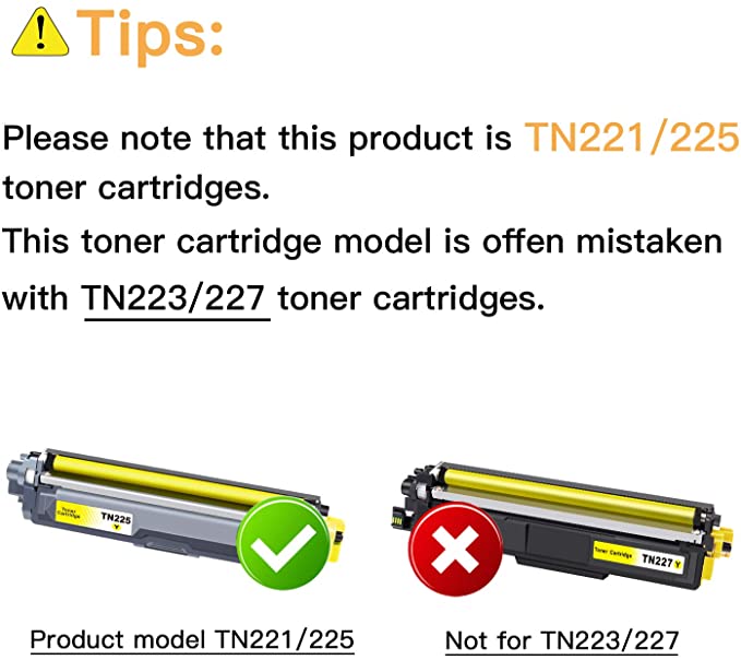 Compatible Toner Cartridge Brother TN221 TN225 4 Pack E-Z Ink