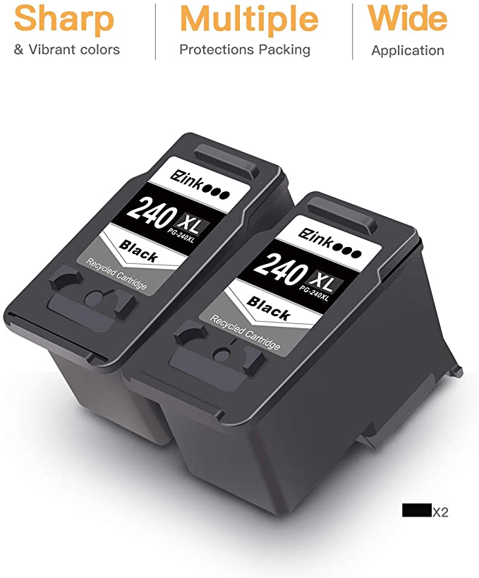 Remanufactured Ink Cartridge Canon 240XL PG-240XL 2 Black E-Z Ink