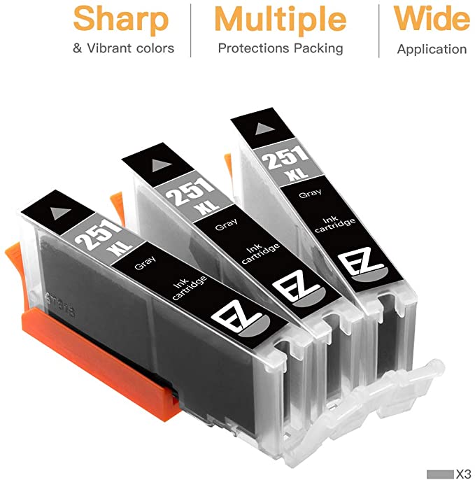 Compatible Ink Cartridge Canon CLI-251XL CLI 251 XL 3 Pack E-Z Ink