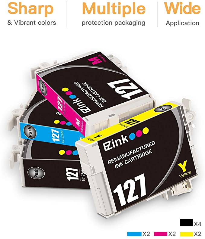 Remanufactured Ink Cartridge Epson 127 T127 10Pack E-Z Ink