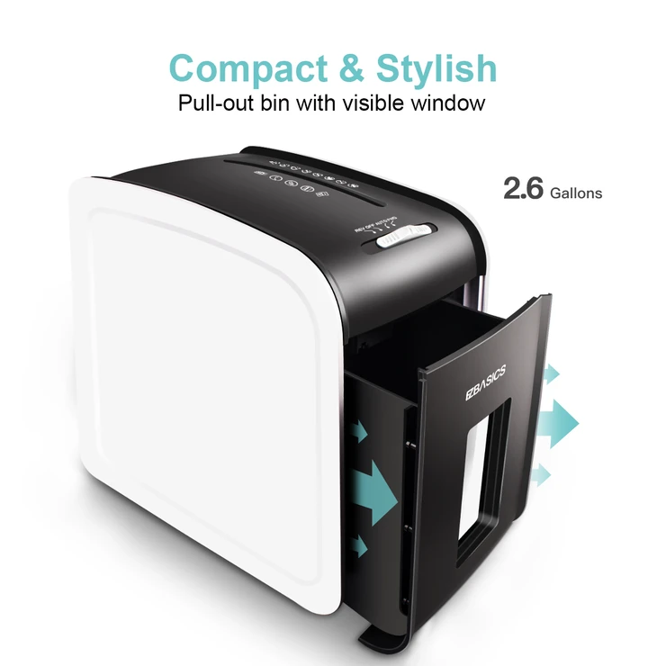 EZBASICS 5-Sheet Cross-Cut Paper and Credit Card Shredder (White) ezbasics