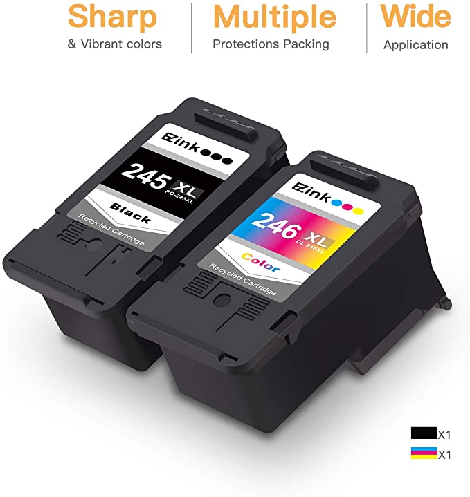Remanufactured Ink Cartridge Canon PG-245XL CL-246XL PG-243 CL-244 E-Z Ink
