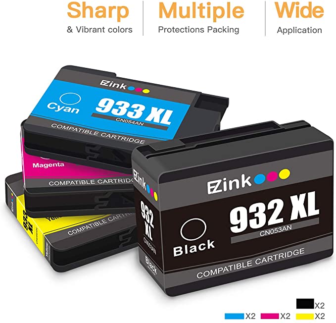 Compatible Ink Cartridge HP 932XL 933XL 932 XL 933 XL 8 Pack E-Z Ink