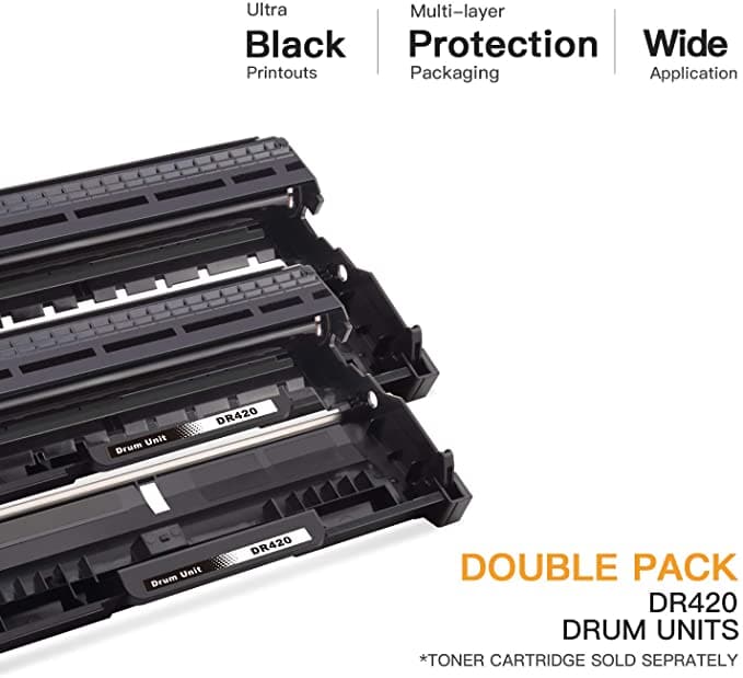 Compatible Drum Unit Brother DR420 DR 420 TN450 TN 450 High Yield 2 Pack E-Z Ink