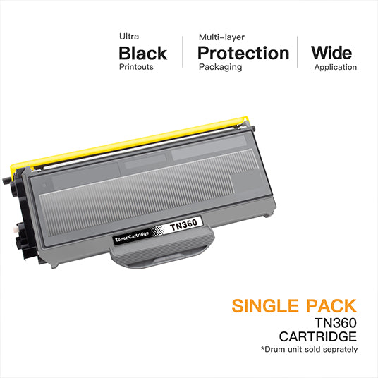 Compatible Toner Cartridge  Brother TN330 TN360 TN-330 TN-360 High Yield 1 Pack E-Z Ink